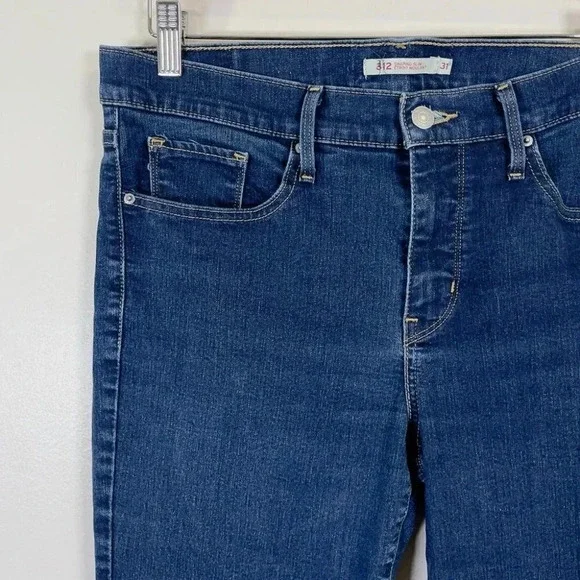 Levi's 312  Shaping Slim Dark Wash Blue Jeans - Picture 4 of 16